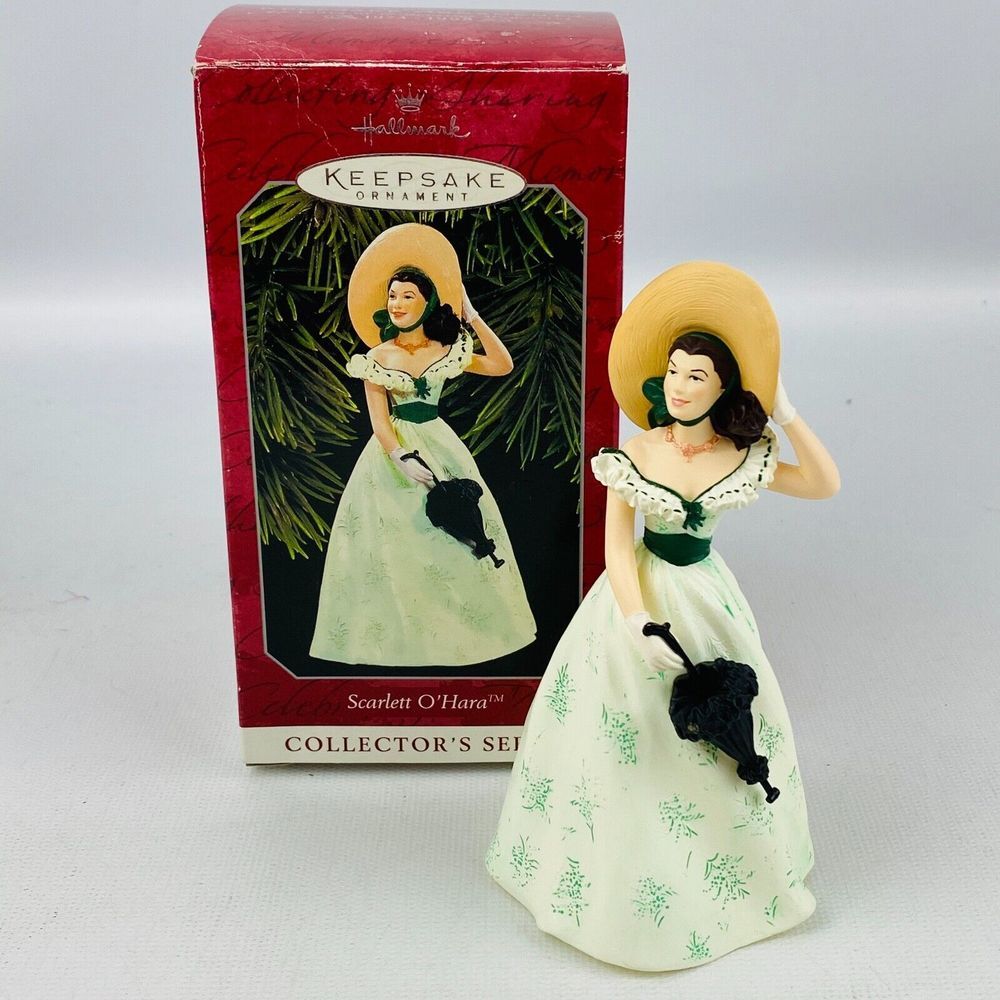 Hallmark Scarlett O'Hara Ornament #2 Collectors Series Green Barbeque Dress 1998